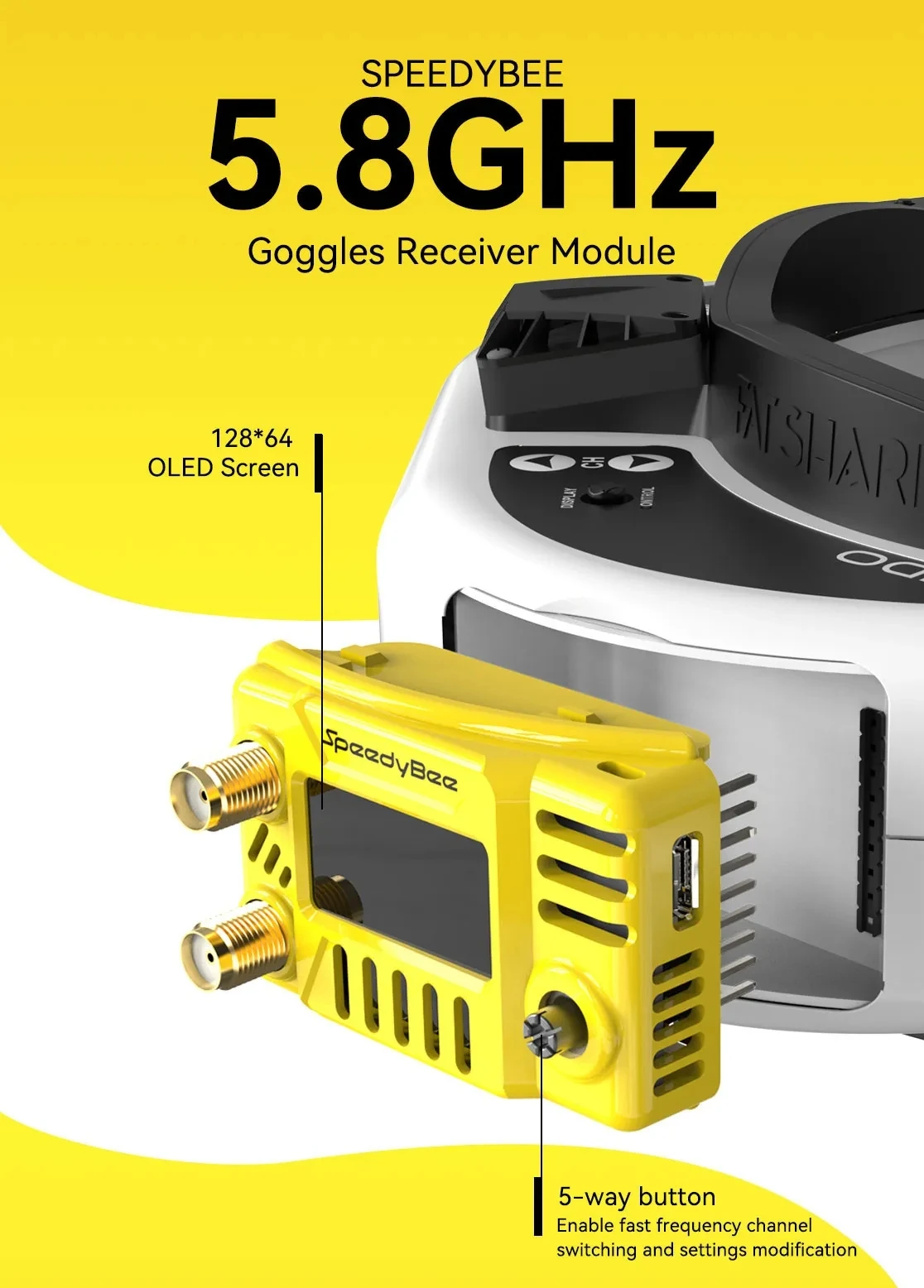 Drone Compass - SpeedyBee FPV Gözlük Modülü 5.8GHz -