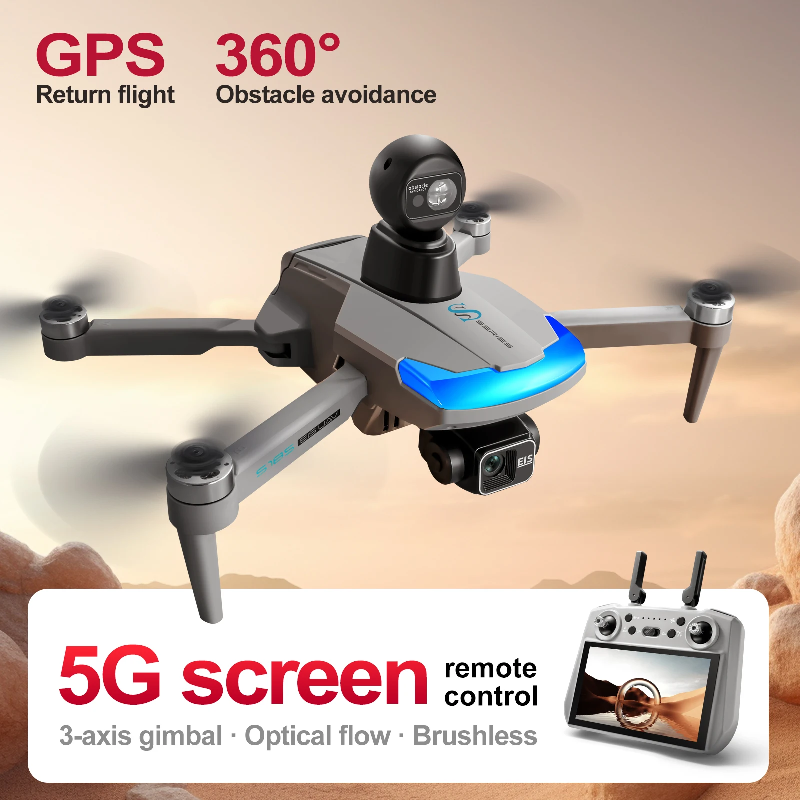 Drone Gps Mount - S185 Profesyonel Drone 2.7K HD Çift