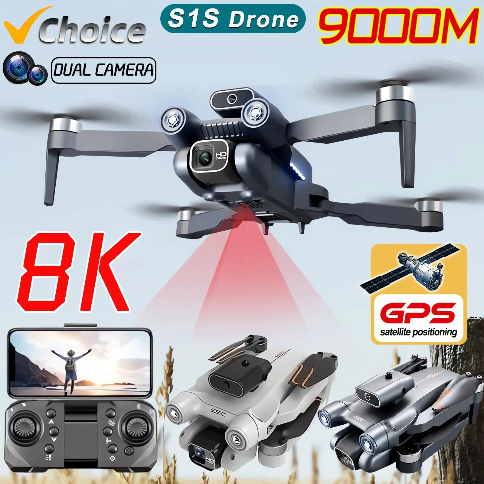 Yeni S1S 5G GPS Drone kamera 8 - Drone Gps Mount incelemesi ve fiyatı